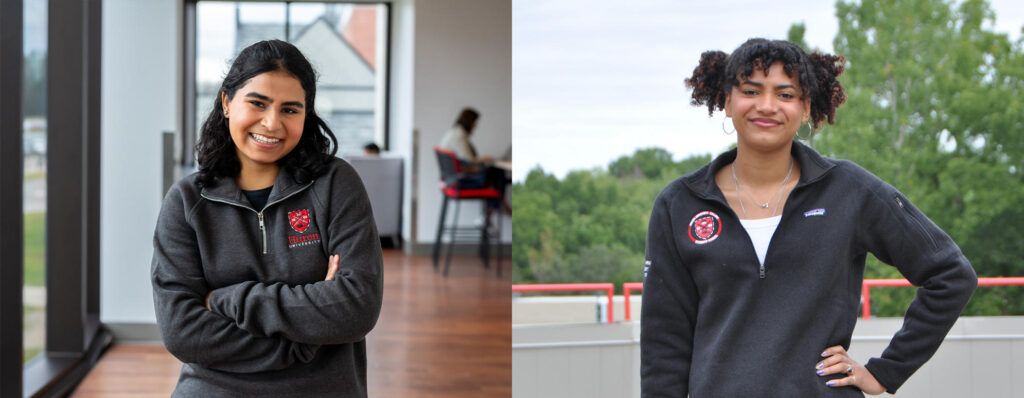 McCall MacBain Scholarships finalists Iqra Devlani (left) and Jayden Wright (right)