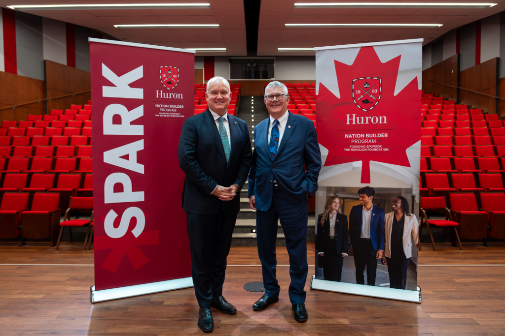 The Hon. Erin O’Toole, former Leader of the Opposition, and Dr. Barry Craig, President & Vice-Chancellor, Huron