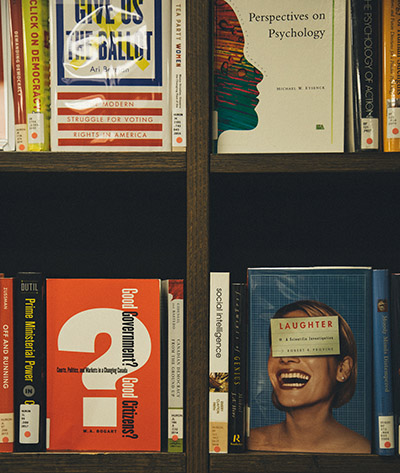 image of books on a shelf